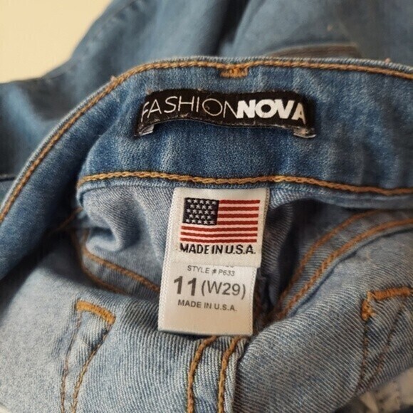 Fashion Nova jeans light wash skinny stretch Sz 29 - Picture 6 of 10